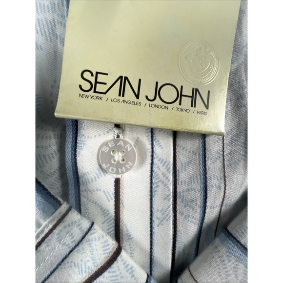 NWT $80 Sean John Stitched Floral LONG SLEEVE SHIRT 2XL XXL - Picture 7 of 12